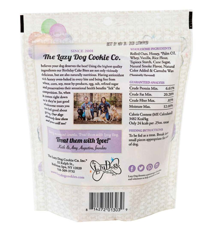 Birthday Cake Bites Dog Treats – 5 oz | Lazy Dog Cookie Co. - Dog.Dog.Cat.