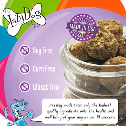 Birthday Cake Bites Dog Treats – 5 oz | Lazy Dog Cookie Co. - Dog.Dog.Cat.