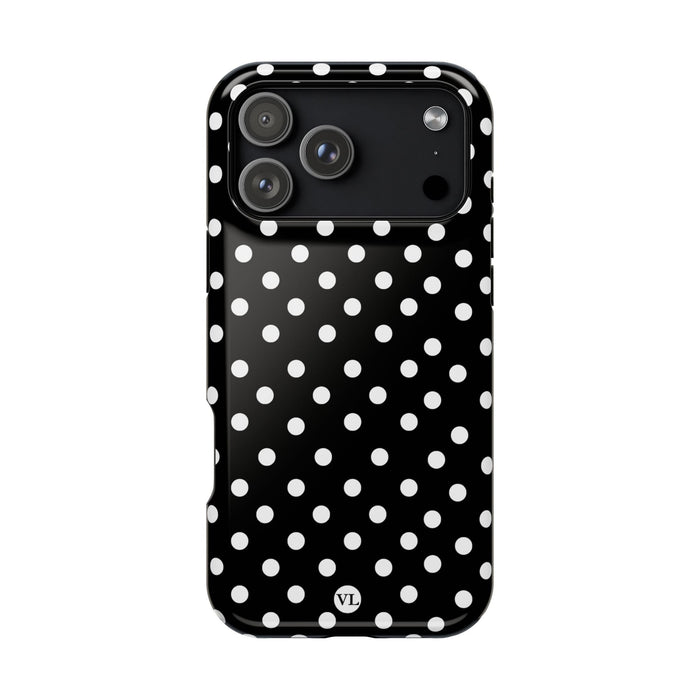 Black Polka Dot MagSafe Case - Vanilla Lane