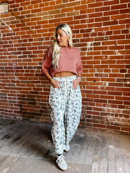 Blossom Trail Floral Barrel Pants