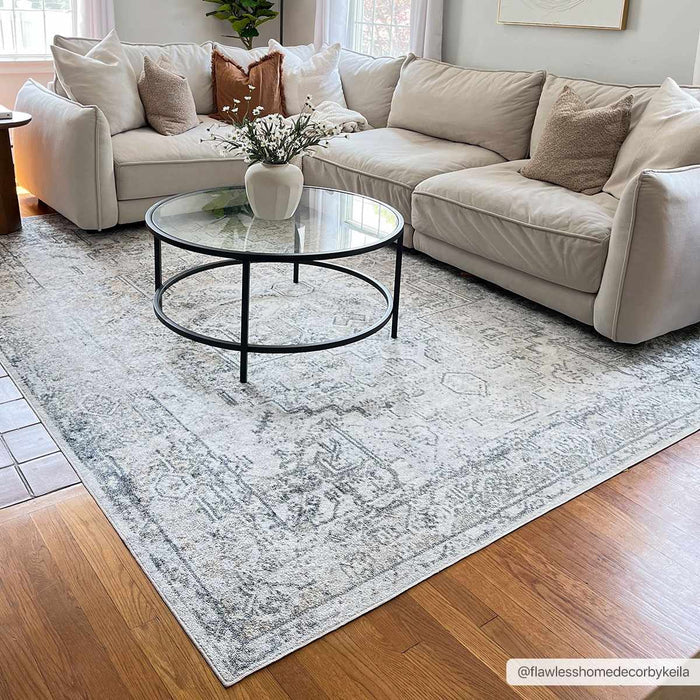 Blue Hera Washable Area Rug - Sweet Water Decor - Rugs