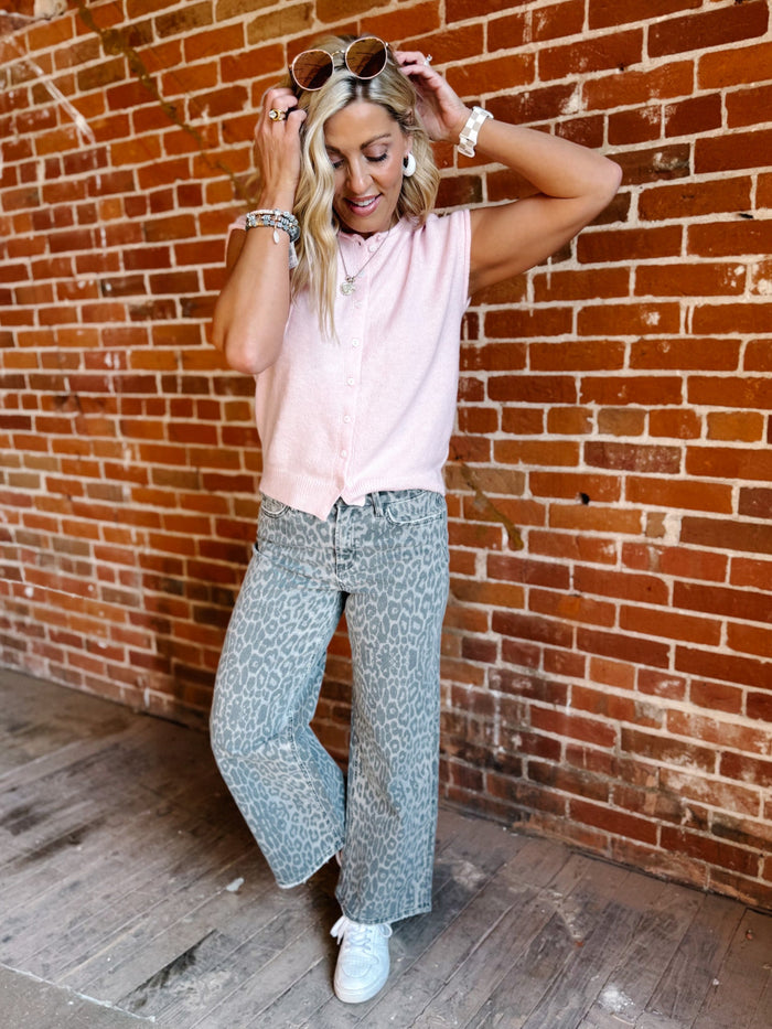 Blush Hour Button-Up Cardigan, Pink