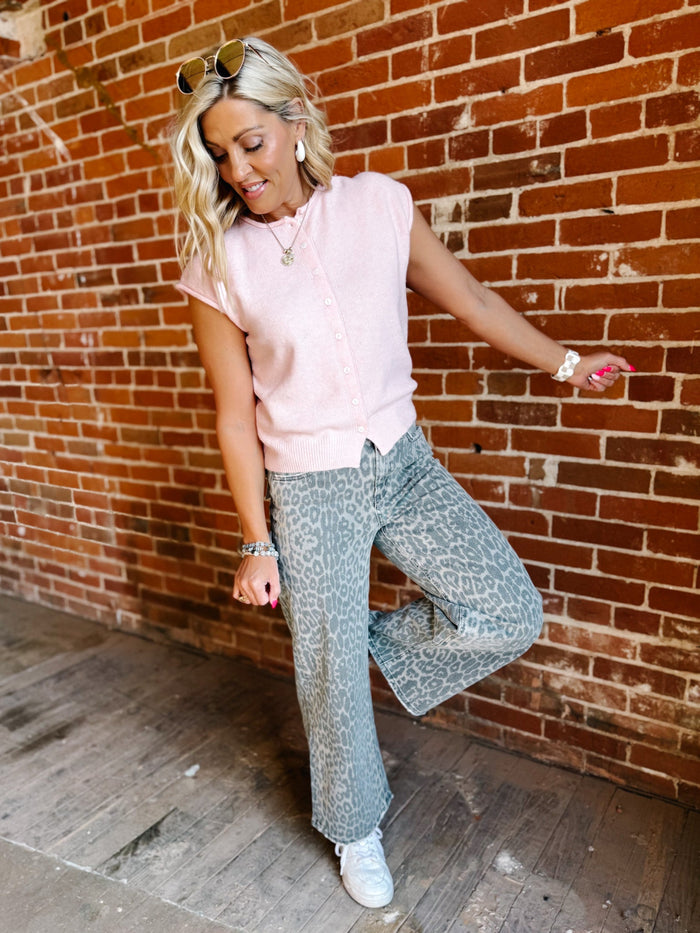 Blush Hour Button-Up Cardigan, Pink