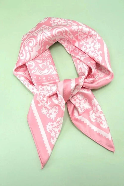 Blush Pink Paisley Silky Wild Rag Bandana