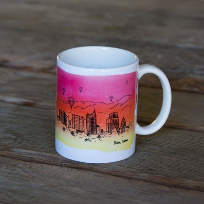 Boise Skyline MUG, watercolor