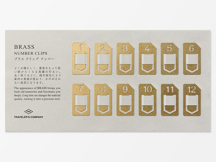 Brass Number Clips