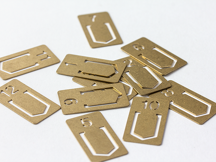 Brass Number Clips