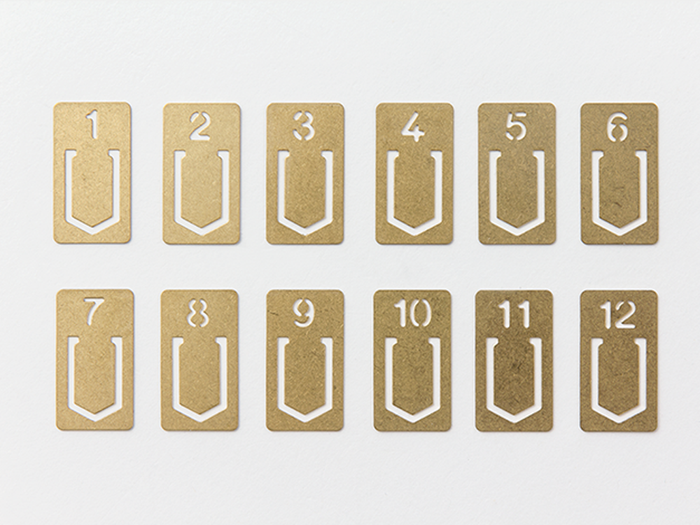 Brass Number Clips