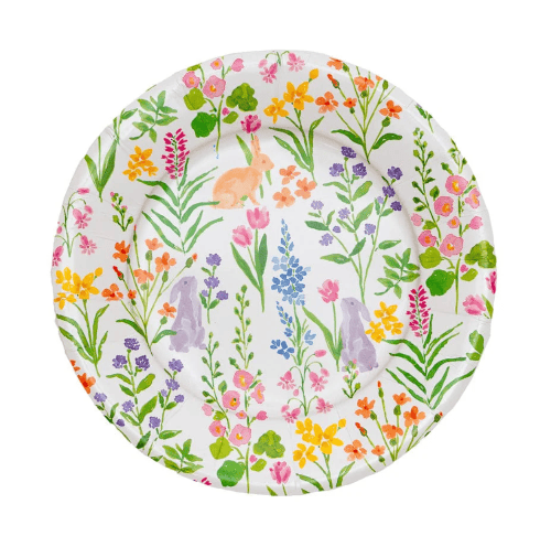 Caspari Party Bunny Field Salad/Dessert Plates