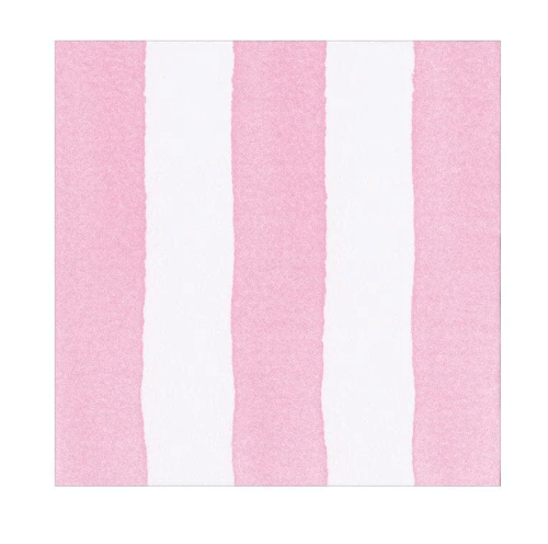 Caspari Party Cafe Stripe Cocktail Napkin (Pink)