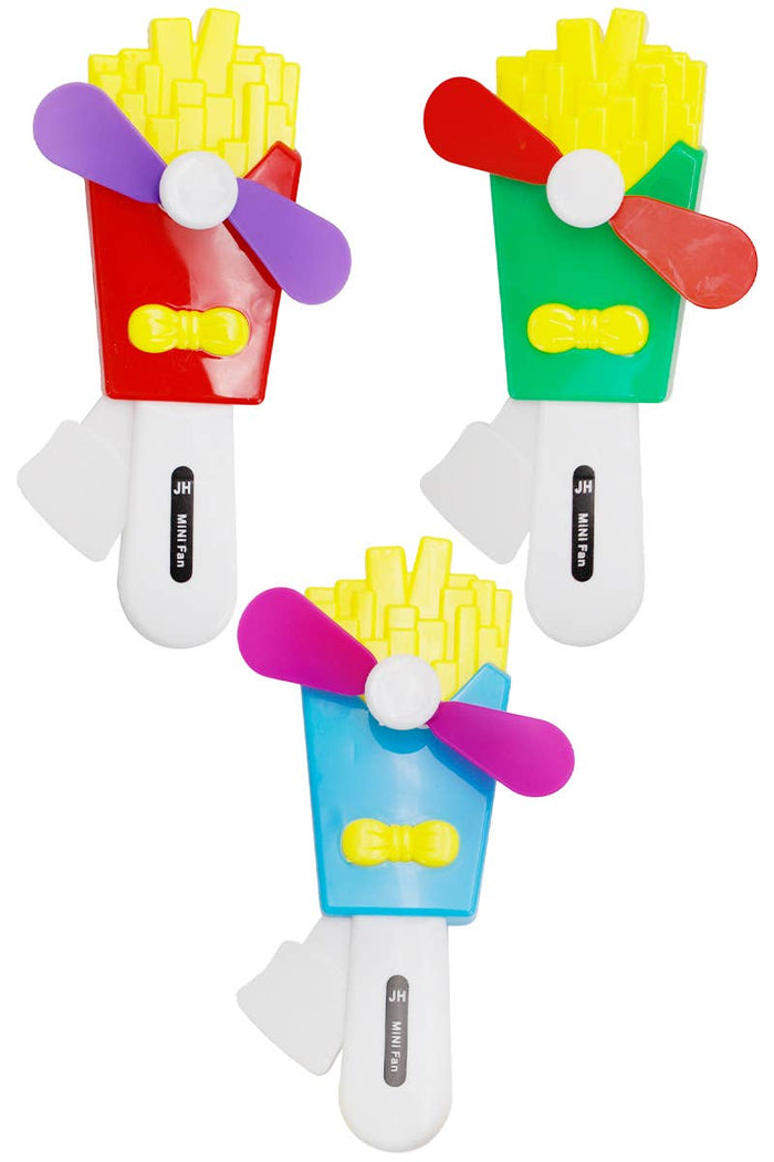 Cap Zone - Fries 1Pc Travel Size Manual Pressure Hand-Held Fan