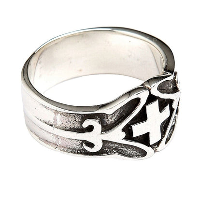 Side profile showing intricate floral and Celtic knot patterns