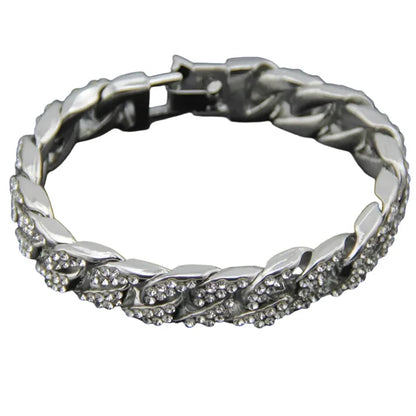 Chain Zinc Dog Collar with Stones Zinc 8" - 28" - Dog.Dog.Cat.