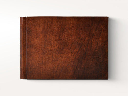 Chestnut Italian Leather Guest Book
