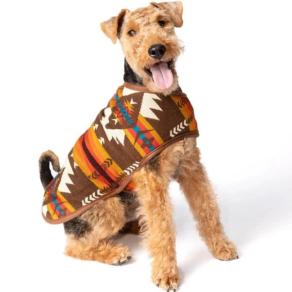 Chilly Dog Dog Blanket Coat Brown Southwest - Dog.Dog.Cat.