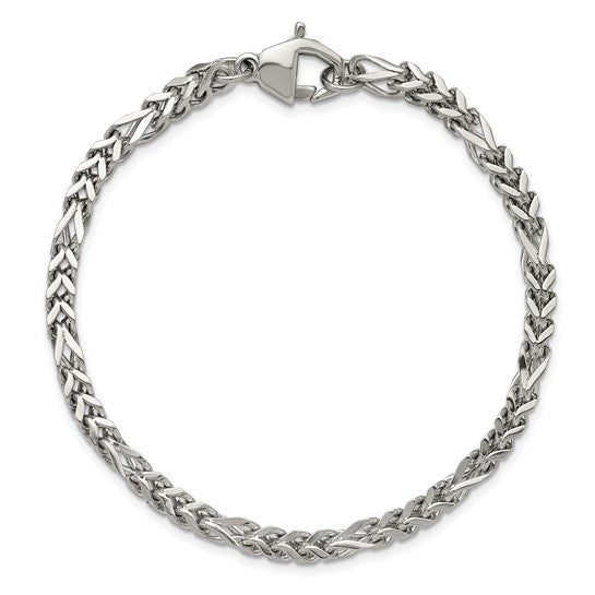 Chisel Stainless Steel Polished 4mm 8.5 inch Franco Chain Bracelet