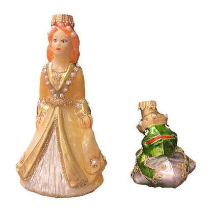 5.6" (15cm) Christmas Peacock Glass Finial Set, 3/Box, 8/Case, 24 Pieces