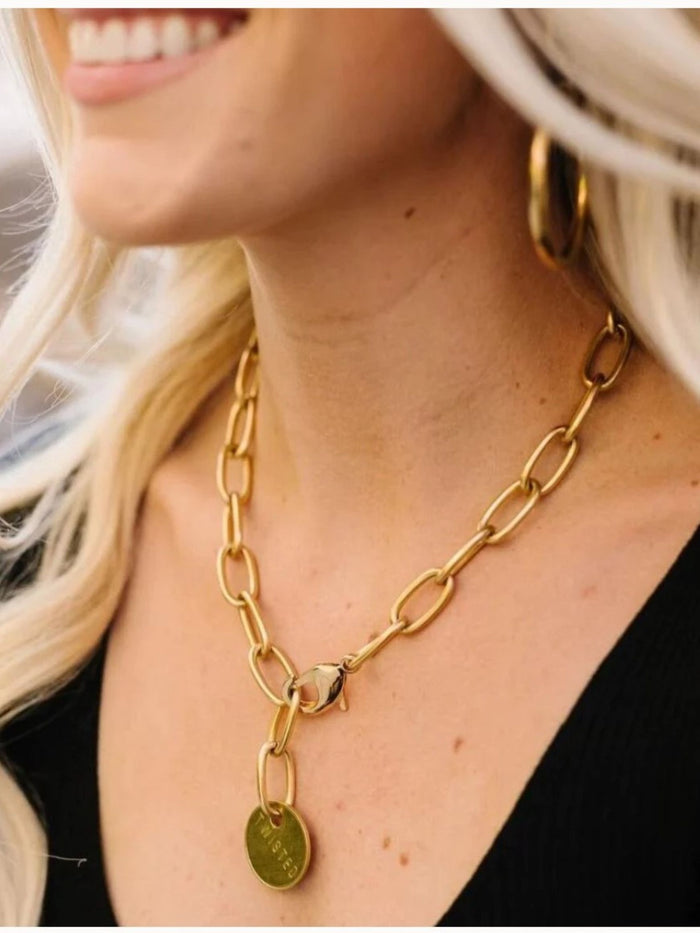 Classic Chain Necklace, Brass