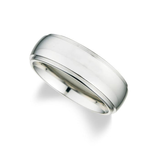 Cobalt 7mm domed polished with brushed center