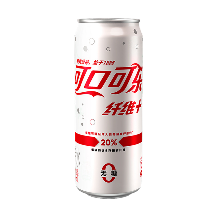 Coca Cola Sugar Free Fiber Plus 330ml Can (China)