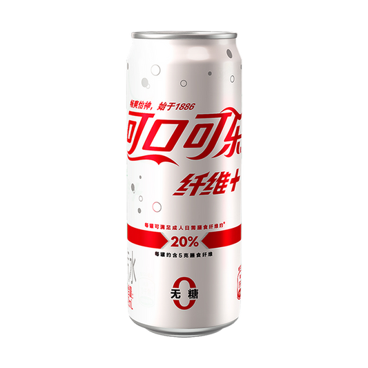 Coca Cola Sugar Free Fiber Plus 330ml Can (China)