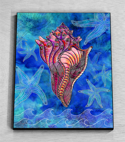 Conch Shell Wall Art Panel