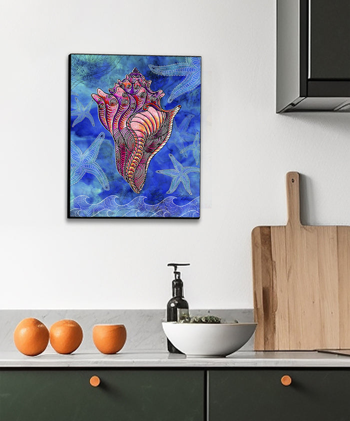 Conch Shell Wall Art Panel