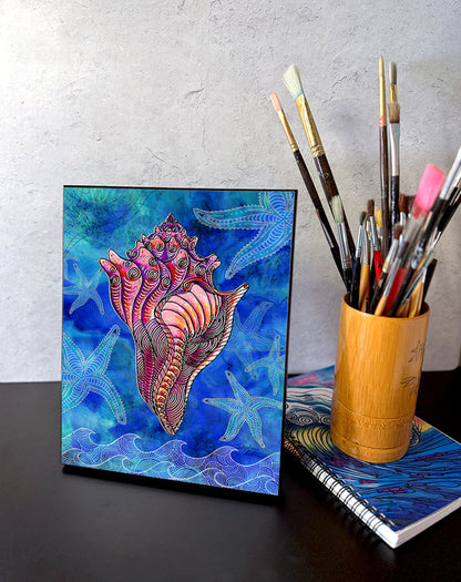Conch Shell Wall Art Panel