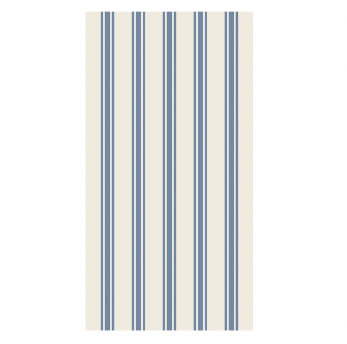 Hester & Cook Party Cornflower Blue Linen Stripe Guest Napkins