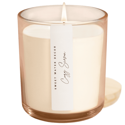 Cozy Season Soy Candle - Tinted Glass Jar - 12 oz - Sweet Water Decor - Candles