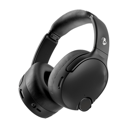 Black over-ear headphones on a transparent background | True Black