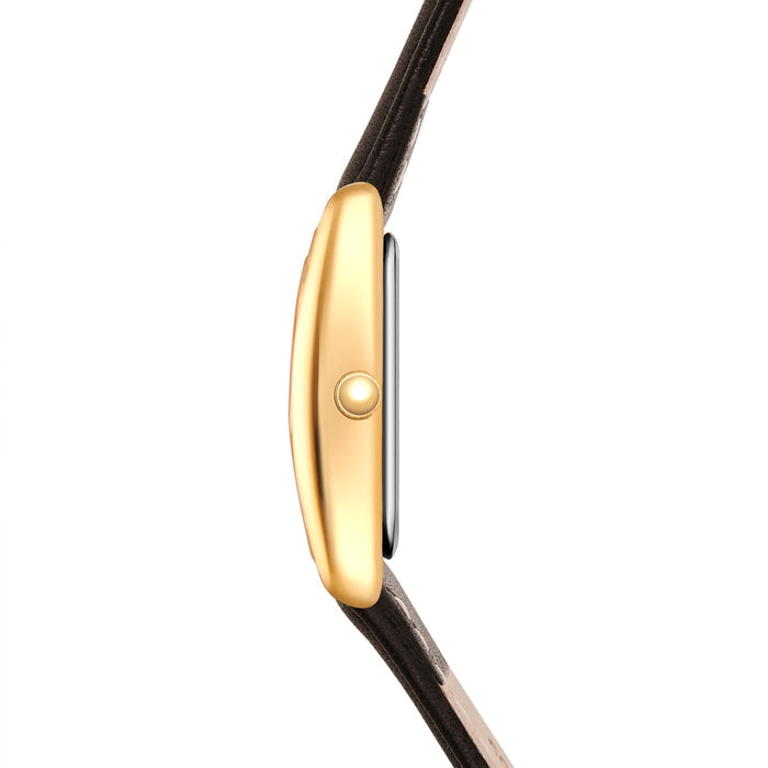 Damen Uhr Haidhausen schwarz mit Leder-Armband schwarz