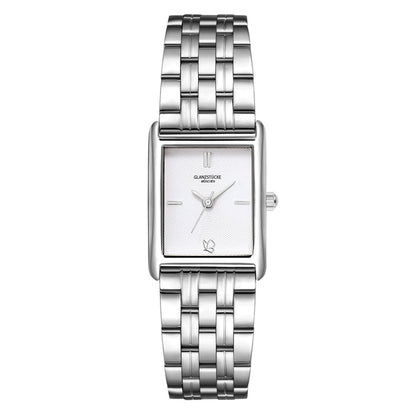 Damen Uhr Haidhausen weiß mit Edelstahl-Armband silber