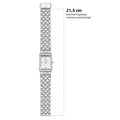 Damen Uhr Haidhausen weiß mit Edelstahl-Armband silber