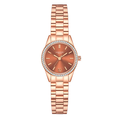 Damen Uhr Lehel weiß mit Edelstahl-Armband roségold