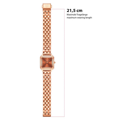 Damen Uhr Maxvorstadt braun mit Edelstahl-Armband roségold