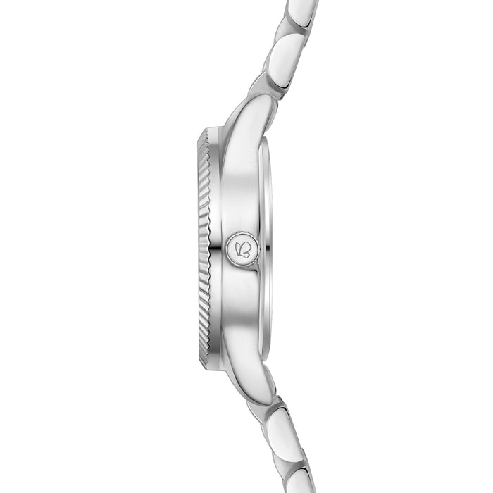 Damen Uhr Schwabing schwarz mit Edelstahl-Armband silber