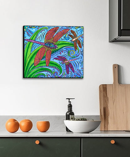 Dancing Dragonflies Wall Art Panel