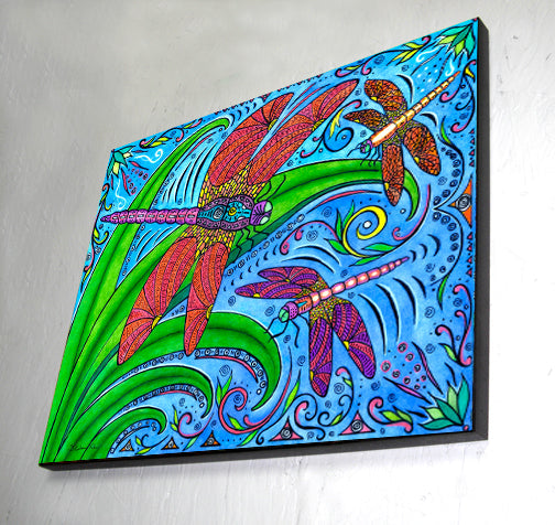Dancing Dragonflies Wall Art Panel
