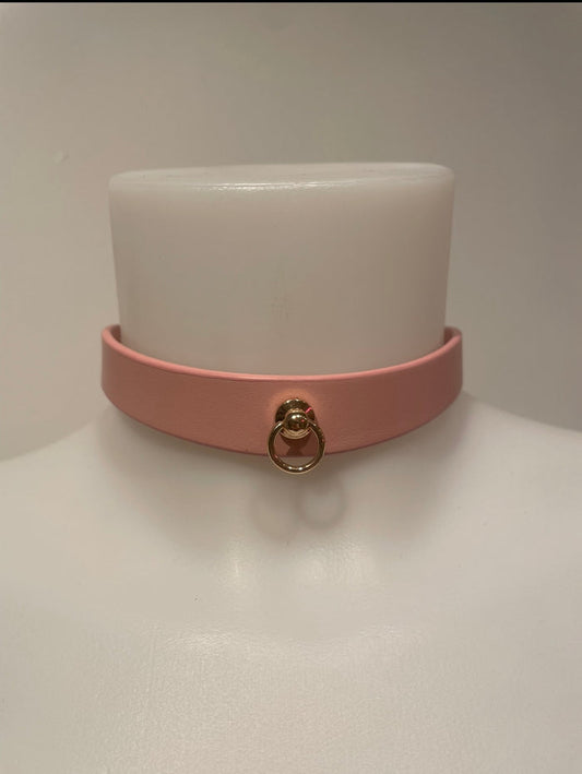 Delia Thin Collar Pink and Gold