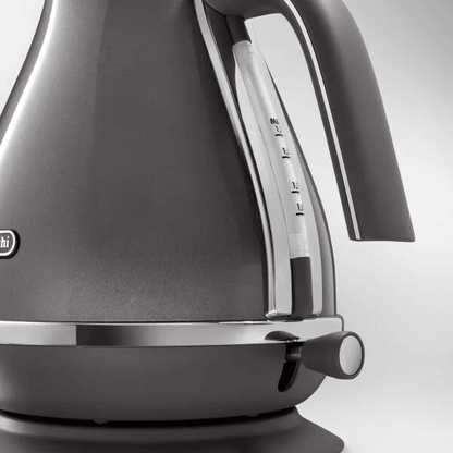 DeLonghi Icona Metallics 1.7L 2000W Jug Kettle - Grey | KBOT3001.GY (7258433552572)