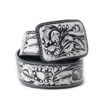 Desert Silver Moon Leather BeltS