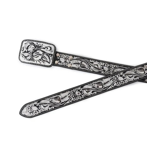 Desert Silver Moon Leather BeltS