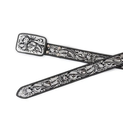 Desert Silver Moon Leather BeltS