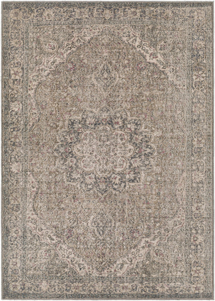 Dusty Sage Greenpoint Medallion Washable Area Rug - Sweet Water Decor - Rugs
