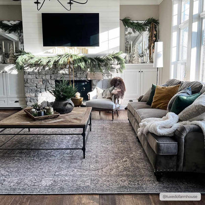 Dusty Sage Greenpoint Medallion Washable Area Rug - Sweet Water Decor - Rugs
