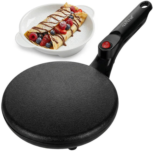 Electric Crepe Maker, Nonstick 8" Griddle, Auto Temp Control, Cool-Touch Handle