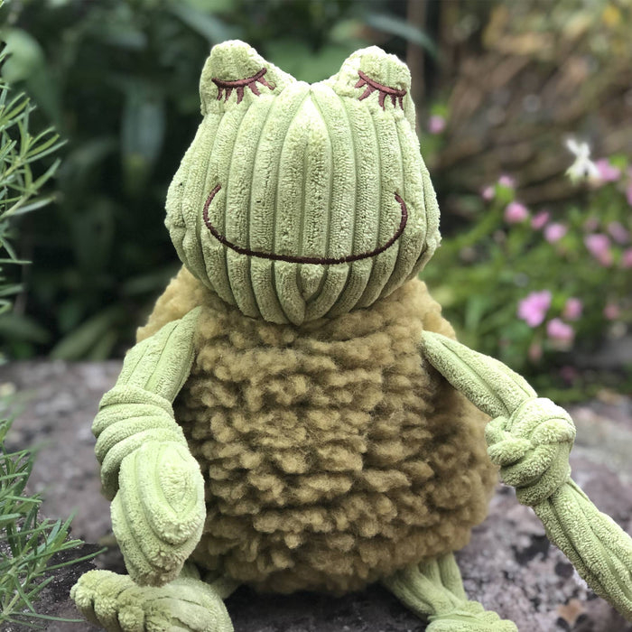 Fiona Frog HuggleFleece® FlufferKnottie™ Plush Dog Toy - Dog.Dog.Cat.