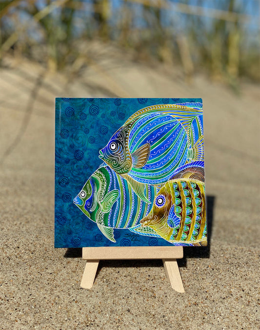Fish School Ceramic Tile