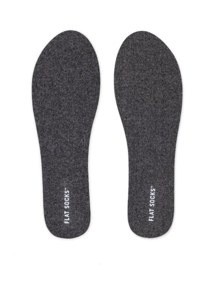 Flat Socks, Mens Dark Heather Wool